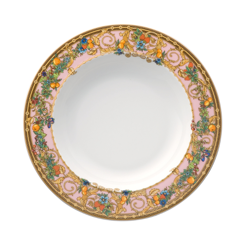 Versace Rosenthal Meets Butterfly Garden Rim Soup Bowl