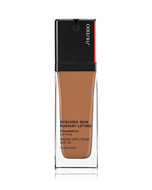 Shop Shiseido Synchro Skin Radiant Lifting Foundation In 430 Cedar (rich Tan With Neutral Undertones)