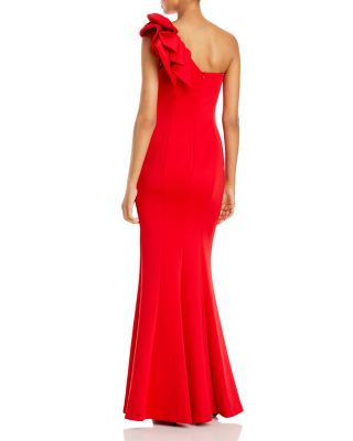 One-Shoulder Scuba Gown - Exclusive