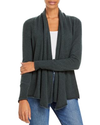draped open front cardigan