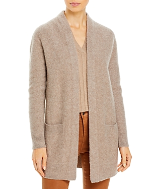 C By Bloomingdale's Cashmere Open Front Brushed Cashmere Cardigan - 100% Exclusive In Sesame