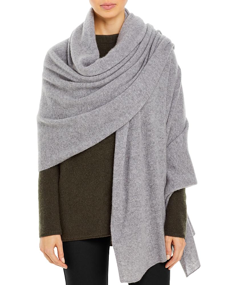 C By Bloomingdale's Cashmere Travel Wrap - Exclusive In Medium Gray