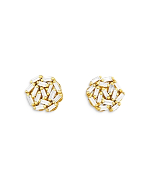 Suzanne Kalan 18K Yellow Gold Diamond Stud Earrings