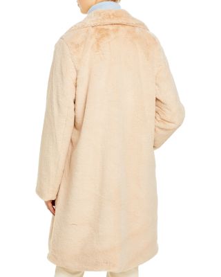 Faux-Fur Coat with Wide Lapels - Exclusive