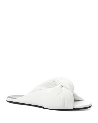 balenciaga drapy puffy calfskin slide sandals