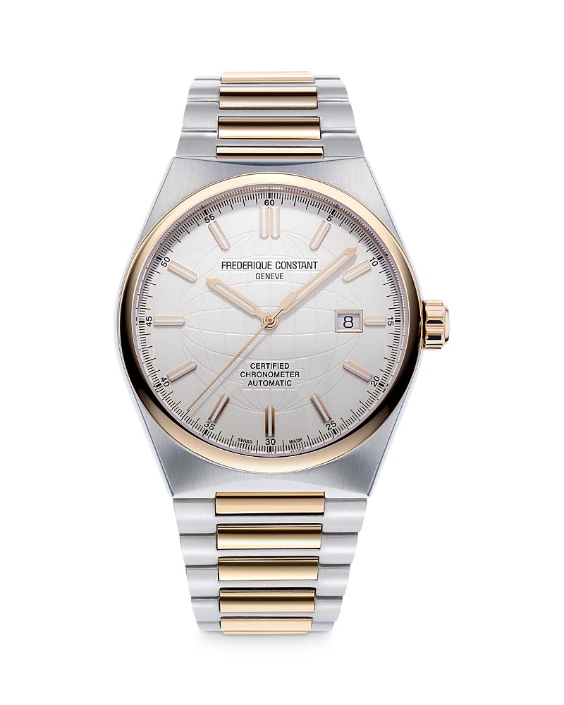 Frederique Constant Highlife Automatic Cosc Stainless Steel Bracelet Watch In Silver