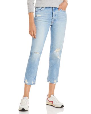 MOTHER The Tomcat Distressed Crop Jeans 