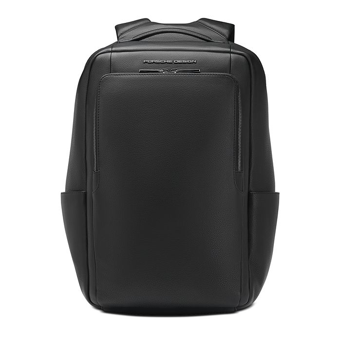 Shop Porsche Design Roadster Leather Backpack M In Black