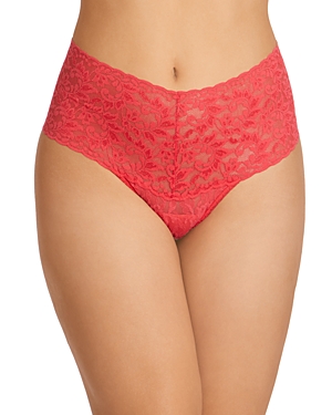 Hanky Panky Signature Lace Retro Thong In Coral Rose