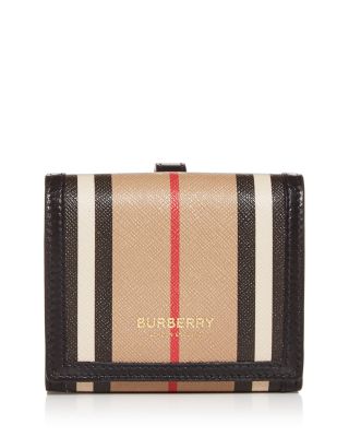 Burberry Luna Icon Stripe Leather French Wallet Bloomingdale s