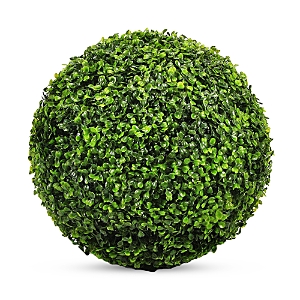 Le Present Boxwood Ball Faux Topiary Arrangement In Green Finish, 14 Diameter