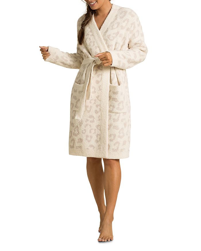 Barefoot Dreams Cozychic Barefoot In The Wild Robe In Stone-white