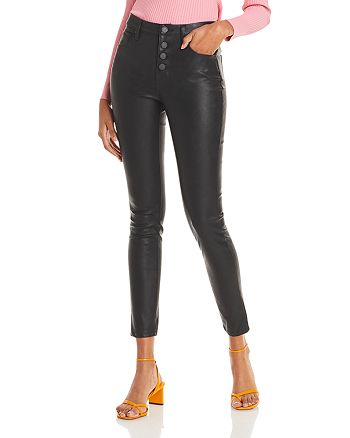 BLANKNYC Button-Front Faux-Leather Skinny Pants - 100% Exclusive 