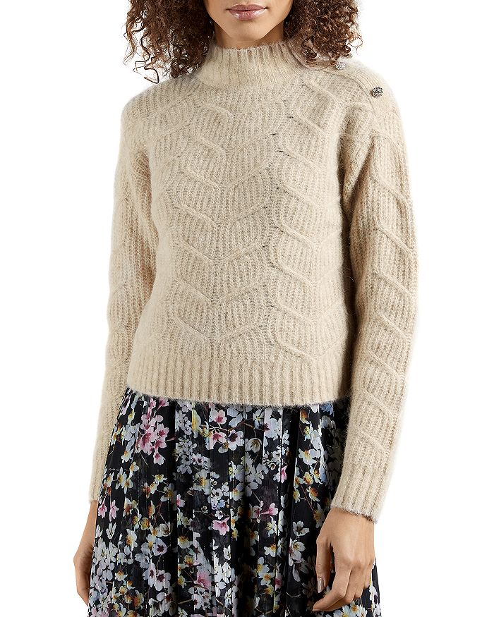 TED BAKER CABLE KNIT SWEATER,248459-TALIIEY-WMK