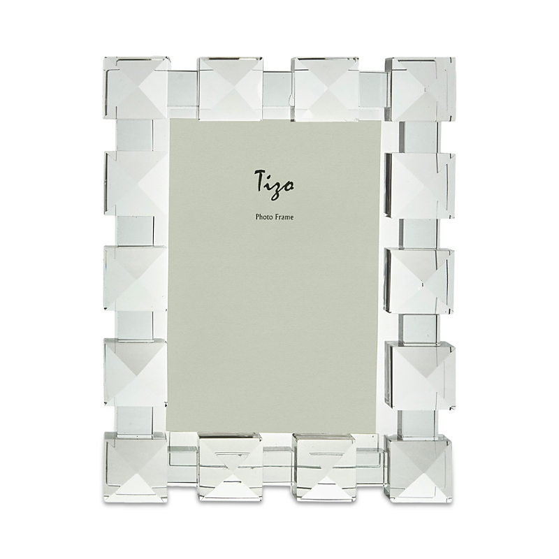 Tizo Clear Crystal Picture Frame Pyramid Diamond 5x7