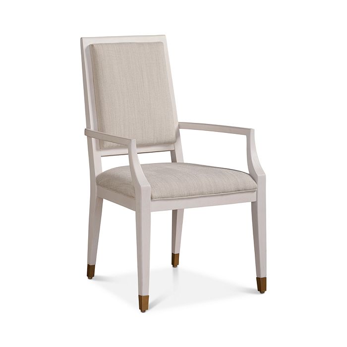 Shop Miranda Kerr Home Love Joy Bliss Arm Chair In Woven Pewter/alabaster