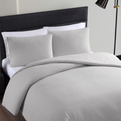 Waffle Pique Duvet Cover Set, Queen