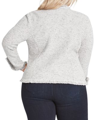 Fringe Mix Knit Jacket