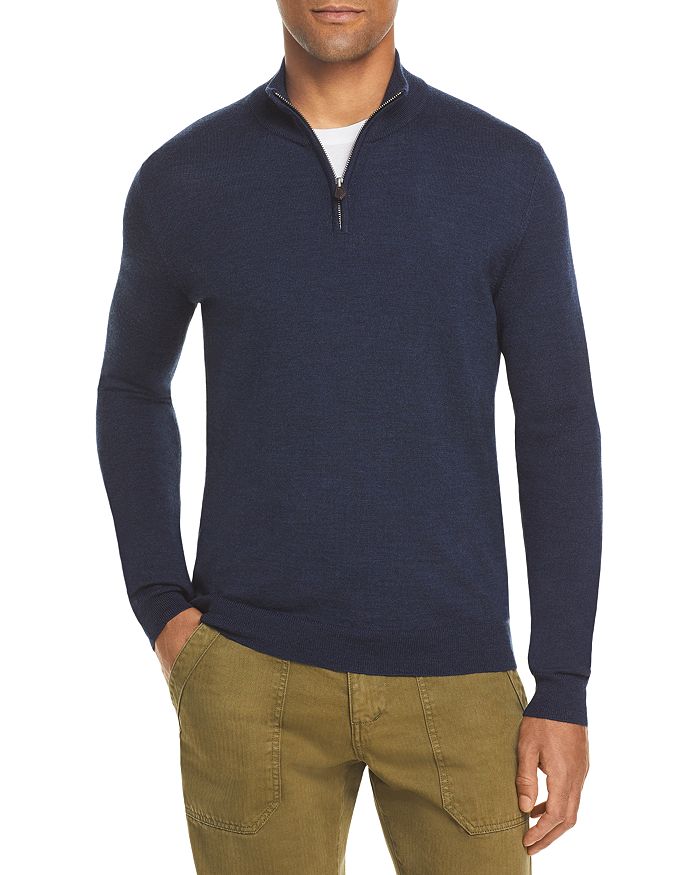 The Men's Store at Bloomingdale's Quarter-Zip Merino Sweater - 100% ...