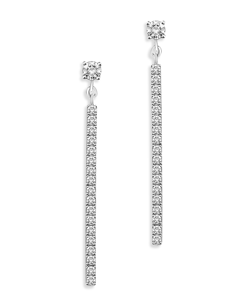 Bloomingdale's Fine Collection Diamond Linear Drop Earrings in 14K White Gold, 0.50 tcw