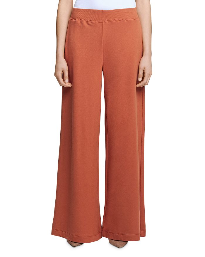 L Agence L'agence The Campbell Wide Leg Pants In Rust