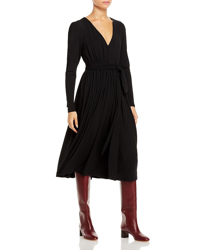 Rebecca Taylor V Neck Midi Dress | Bloomingdale's