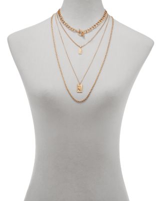 Four-Layer Coin Pendant Necklace, 18" - Exclusive