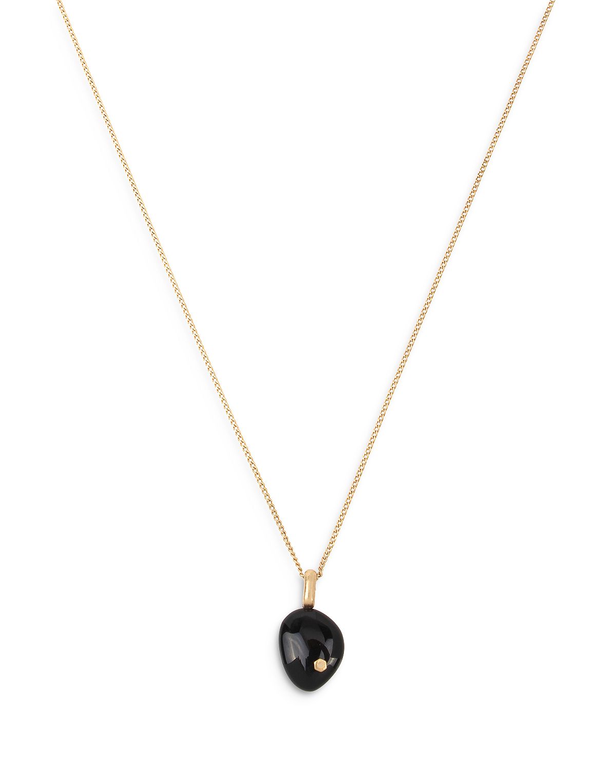 Photo 1 of ALL SAINTS Onyx Pendant Necklace, 16"