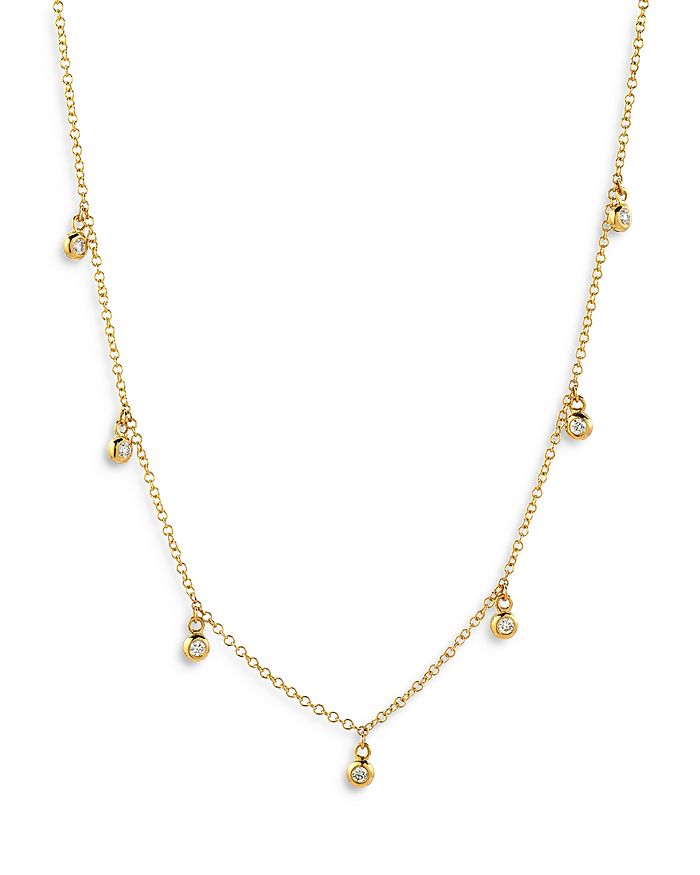 Zoe Lev 14k Yellow Gold Diamond Charm Necklace, 18 In White/gold