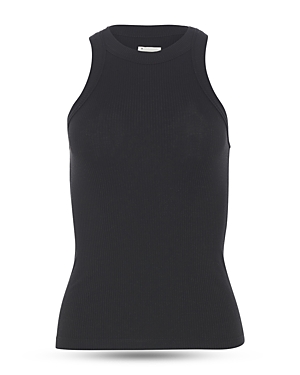 Wsly The Rivington Ribbed Stretch-tencel Lyocell Tank In Black