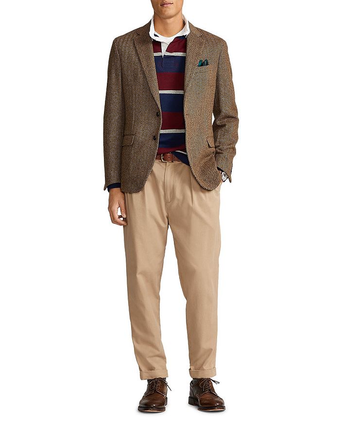 Polo Ralph Lauren Soft Herringbone Sport Coat In Brown/tan