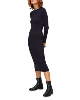whistles annie sparkle knit dress Whistles Annie Sparkle Knit Sweater Dress Black Size 16