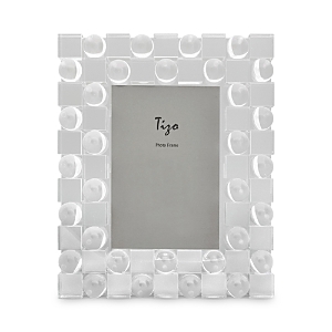 Tizo Clear Spheres & Squares Crystal Glass 4 X 6 Picture Frame