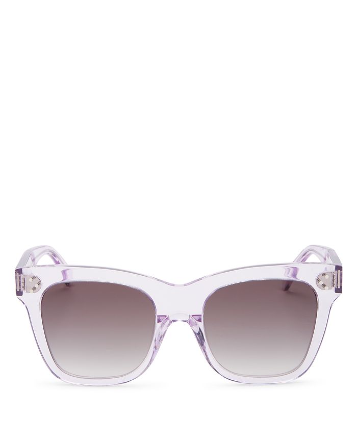 Celine Women's Square Sunglasses, 52mm In Transparent Lilac/brown