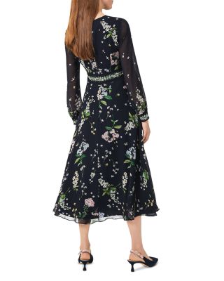 hobbs skye silk floral dress HOBBS LONDON Skye Floral Print Midi Dress