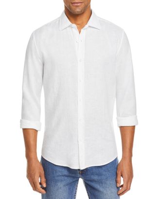The Men's Store at Bloomingdale's Linen Regular Fit Button-Down Shirt ...