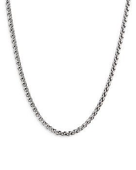 David Yurman - Men's Sterling Silver Wheat Chain Necklace 24", 4mm