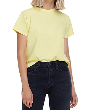 Agolde Rena Cotton Crewneck T-shirt In Tarte