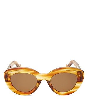 Loewe Women's Cat Eye Sunglasses, 50mm In Light Striped Havana/brown