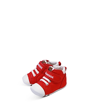 Miki House Kids' Unisex First Shoes High Top Sneakers - Baby In Red