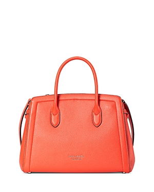 Kate Spade New York Knott Medium Pebbled Leather Satchel In Tamarillo