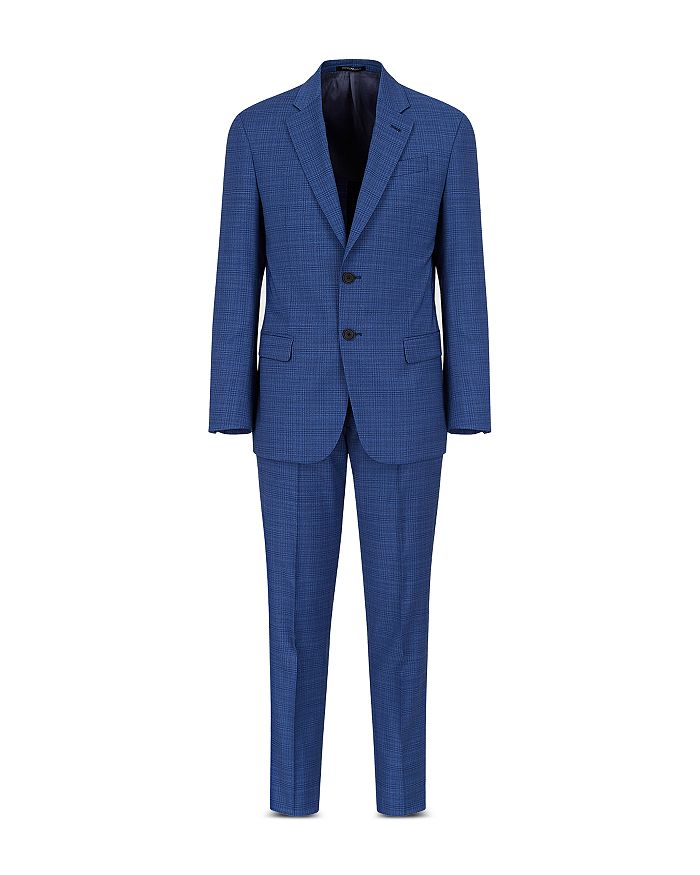 Armani Collezioni Emporio Armani Textured Travel Suit In Solid Medium