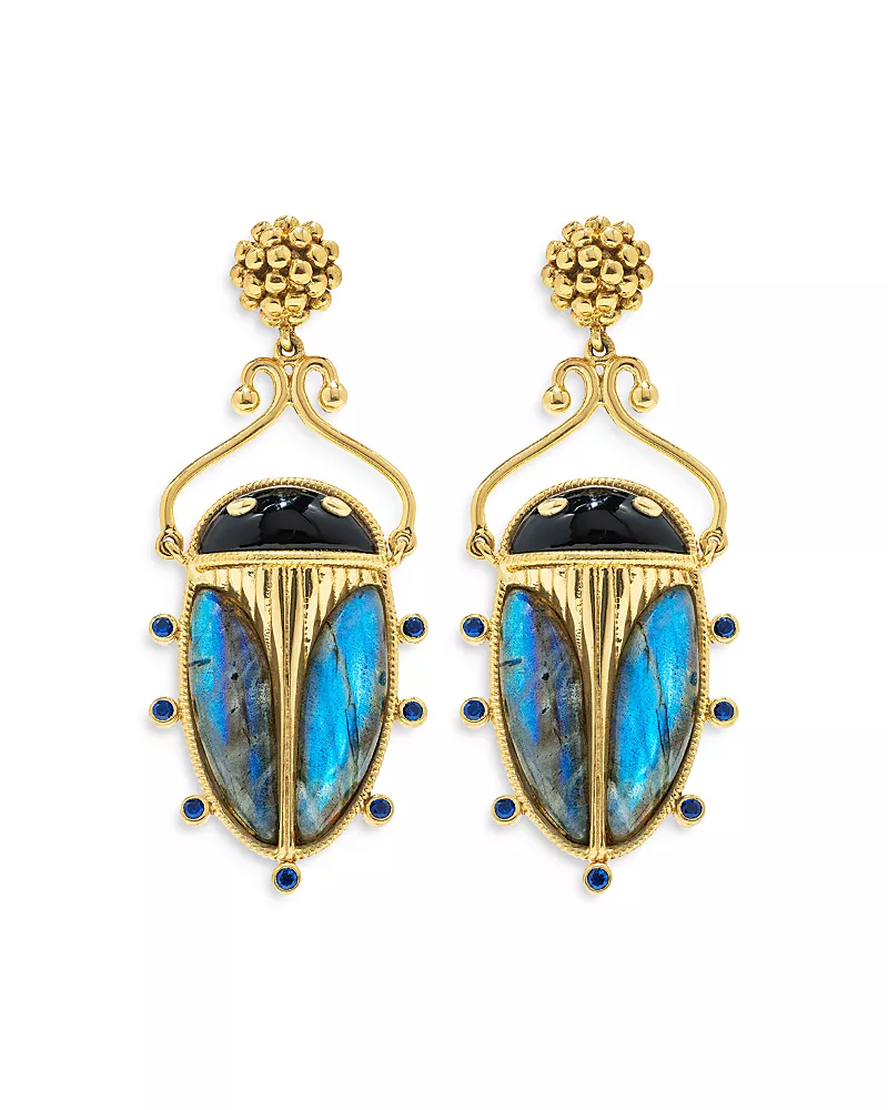 Capucine de Wulf Scarab Berry Drop Earrings
