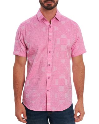 mens pink button down shirt