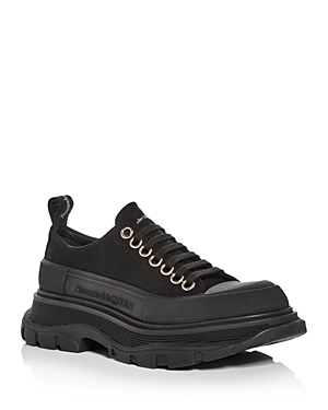 Alexander Mcqueen Tread Slick Sneakers In Black/black