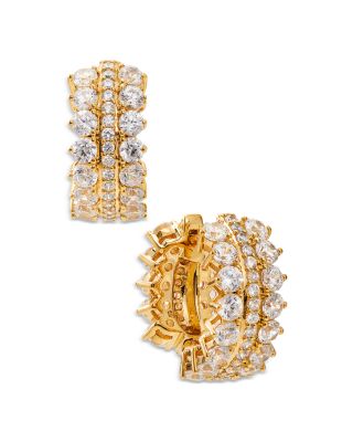 Nadri - Leah Small Pave Huggie Hoop Earrings