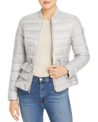 Tahari ruffle clearance jacket