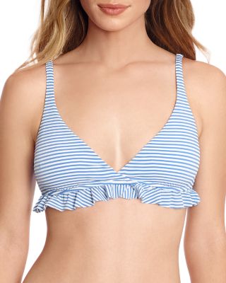 ralph lauren blue ruffle bikini