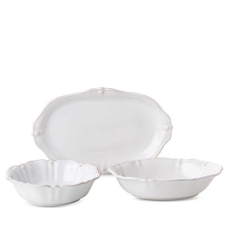 Juliska Berry & Thread Whitewash 3 Piece Serving Bundle In Whitewash