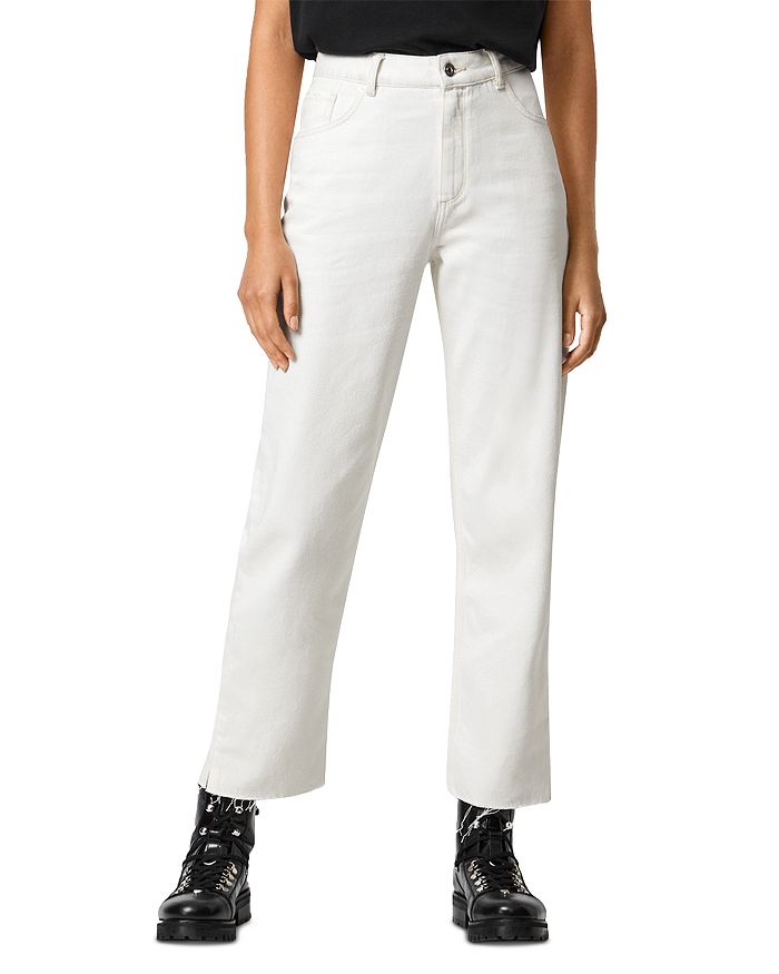 ALLSAINTS CALI STRAIGHT FIT JEANS IN NATURAL WHITE,WE920T